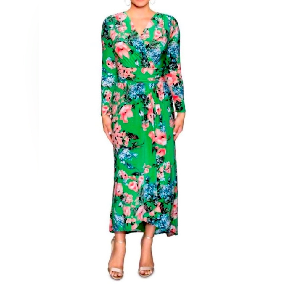 RACHEL Rachel Roy Green Floral Maxi Dress